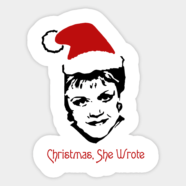 Christmas She Wrote Angela Lansbury Murder Christmas Sticker by Hoang Bich